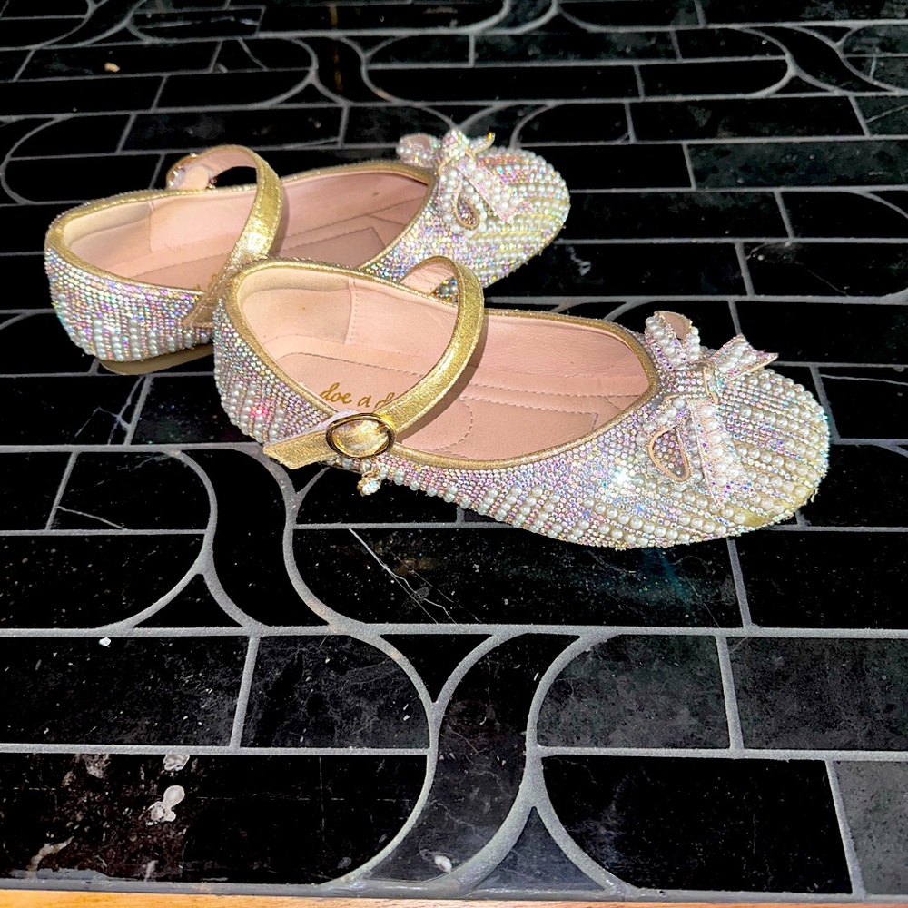 Exquisite Rhinestone Covered Princess Shoes size 2